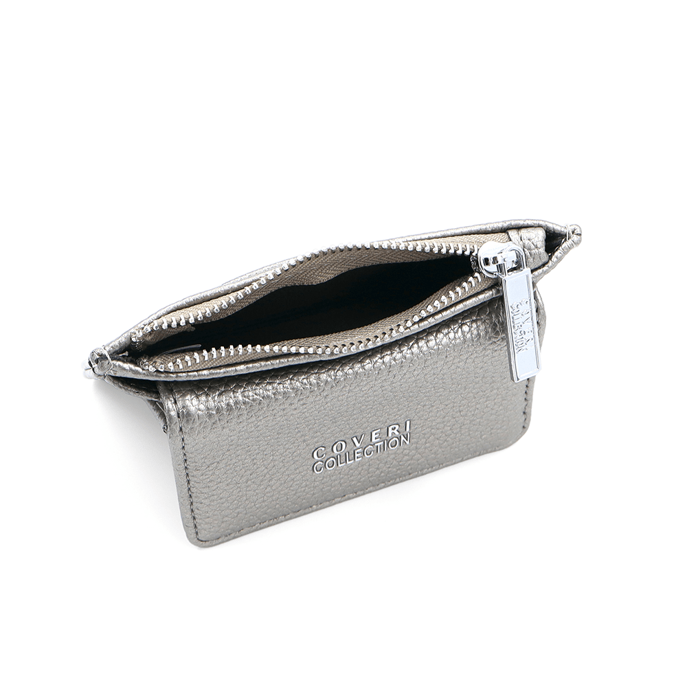 Kártyatartó sok rekesszel - ezüst