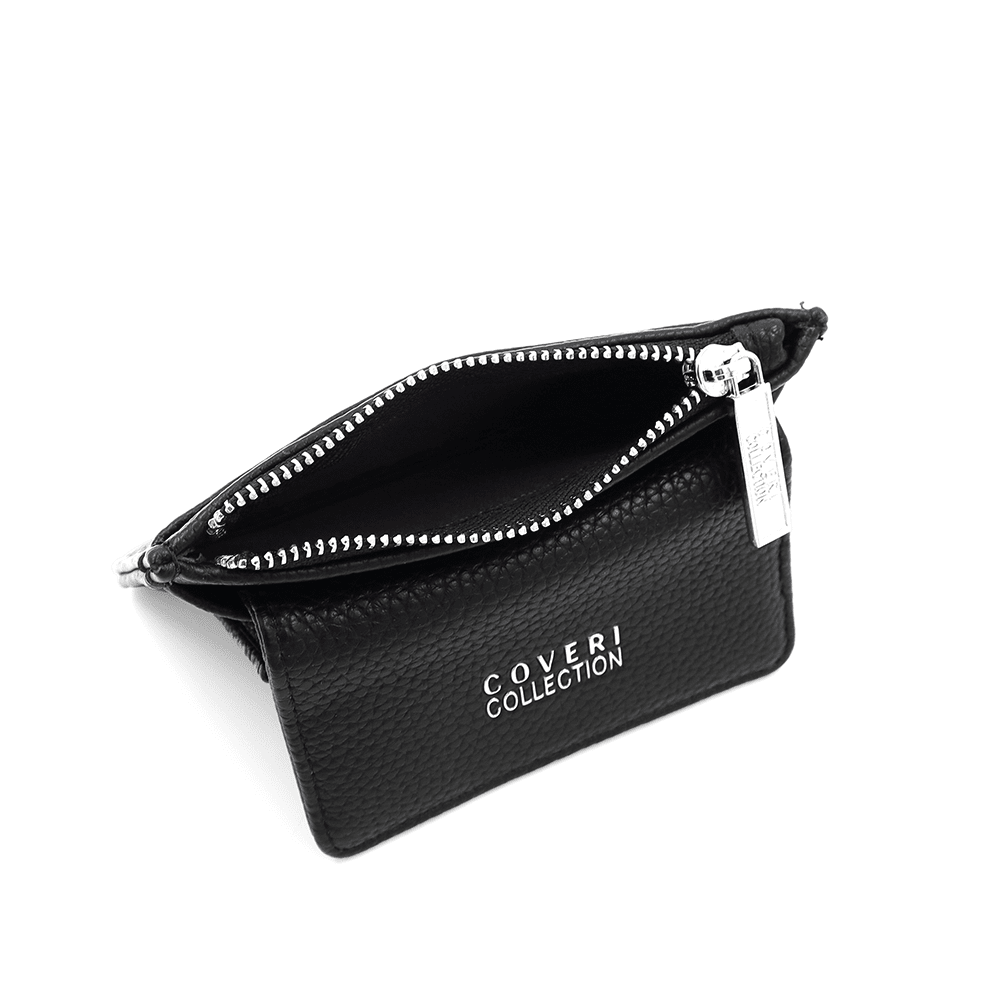 Kártyatartó sok rekesszel - fekete