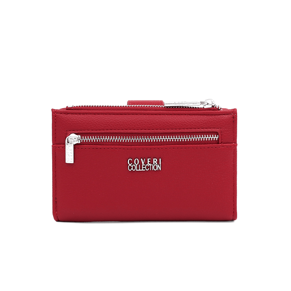 Modern női pénztárca - sötétvörös