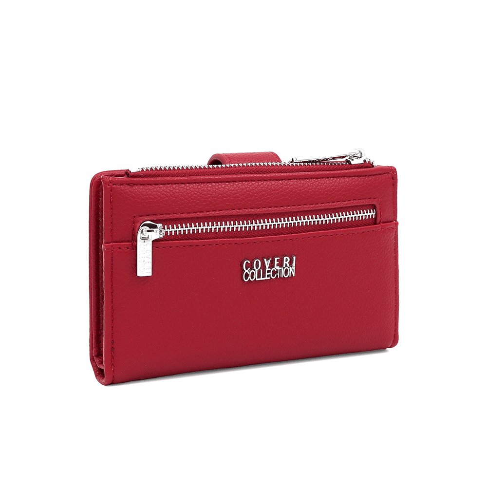 Modern női pénztárca - sötétvörös