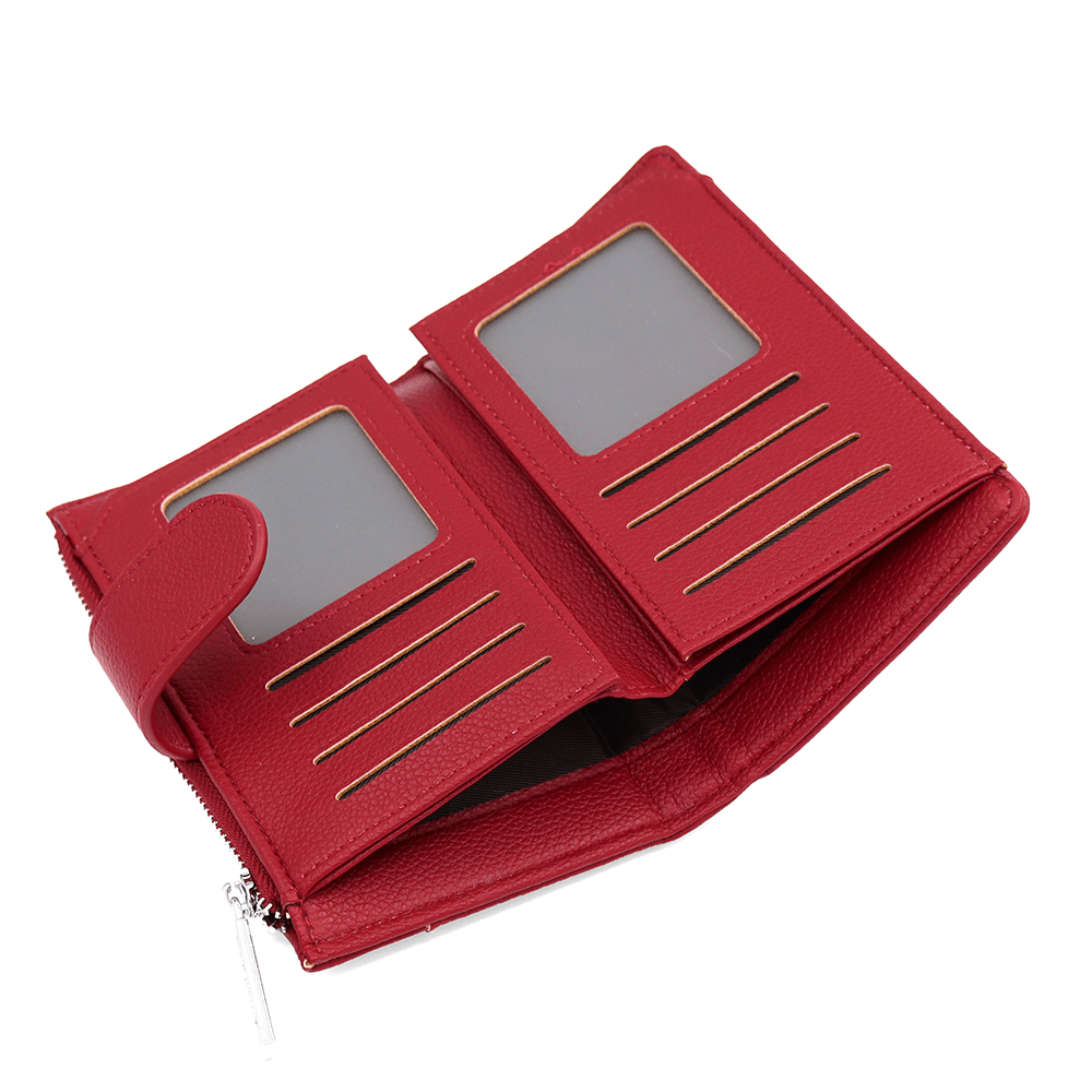 Modern női pénztárca - sötétvörös