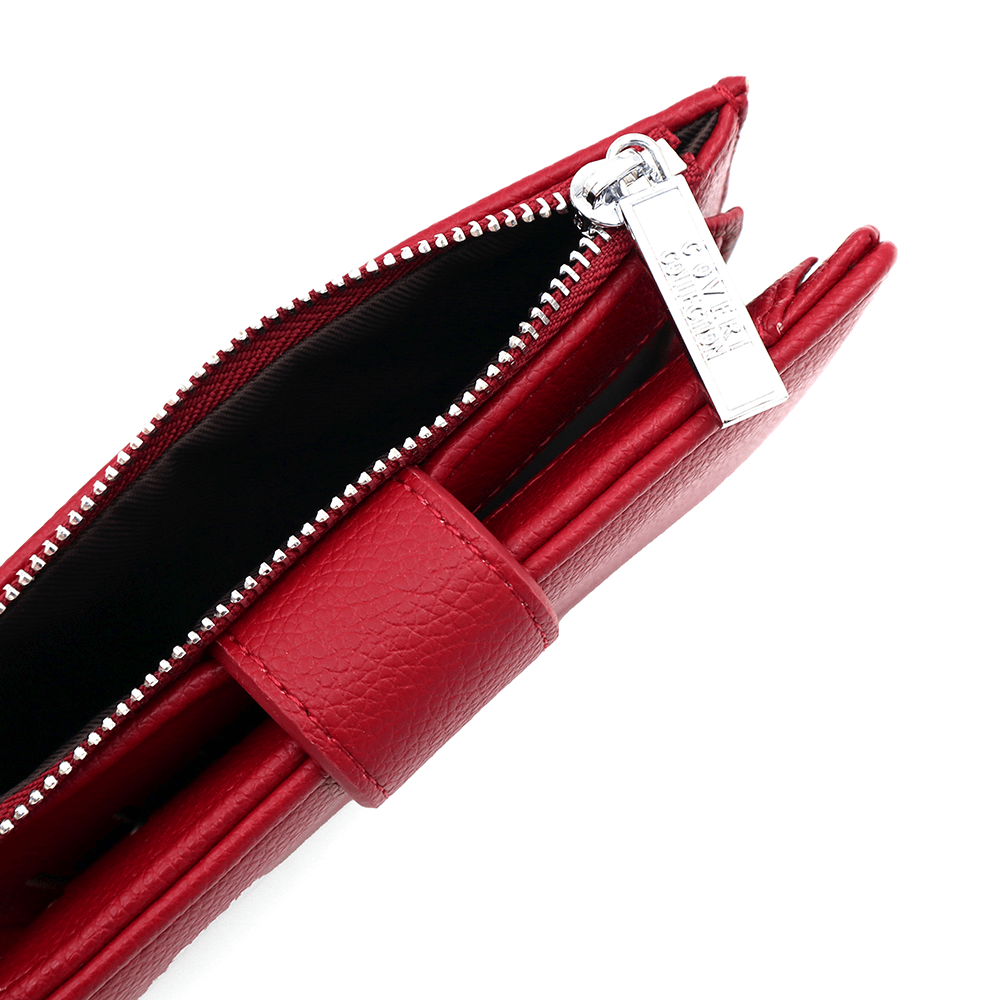 Modern női pénztárca - sötétvörös