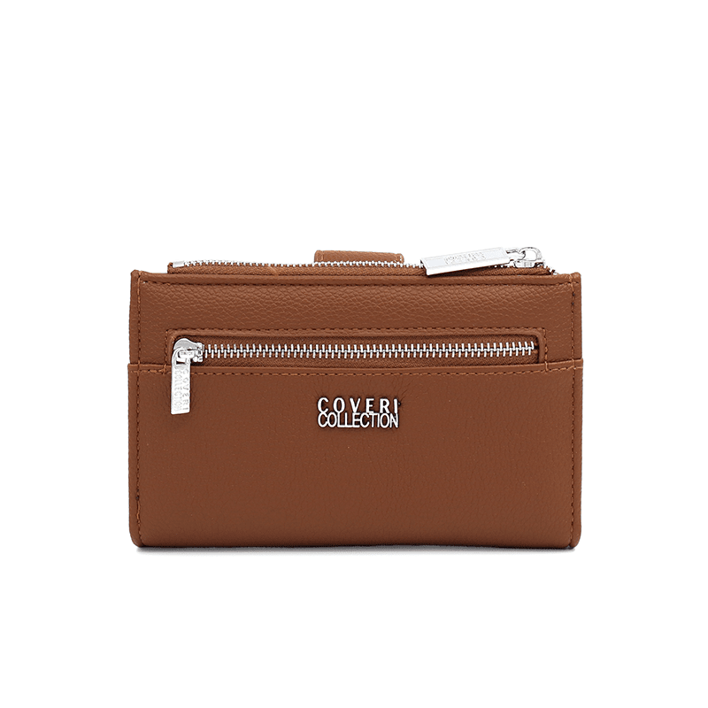 Modern női pénztárca - barna