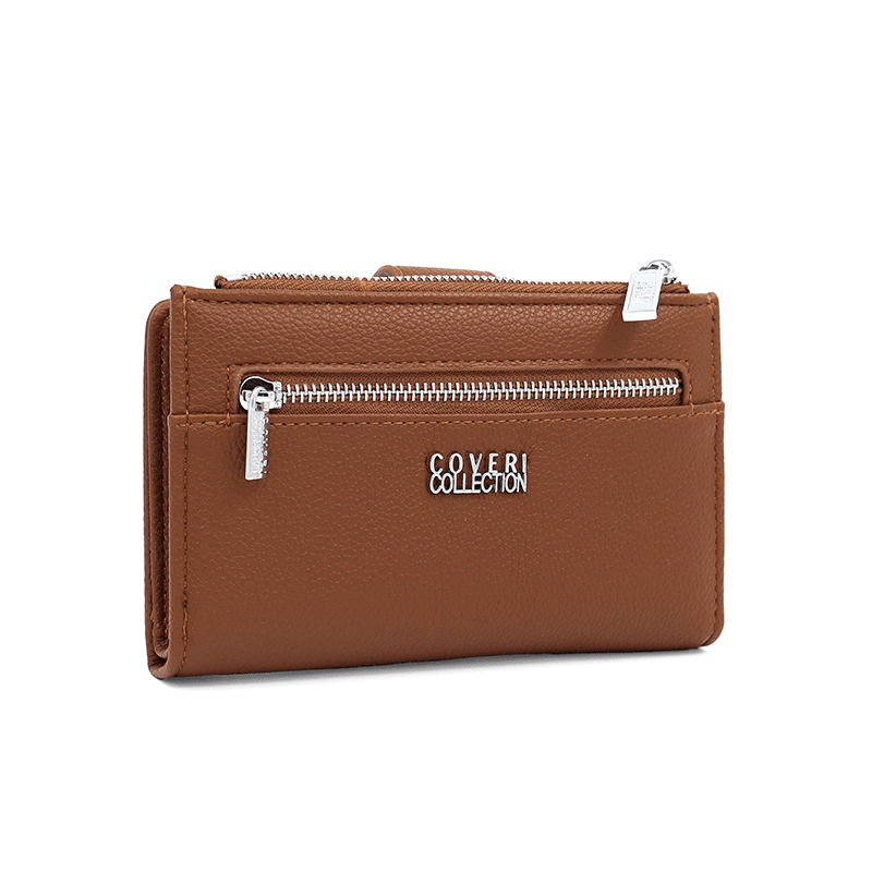 Modern női pénztárca - barna