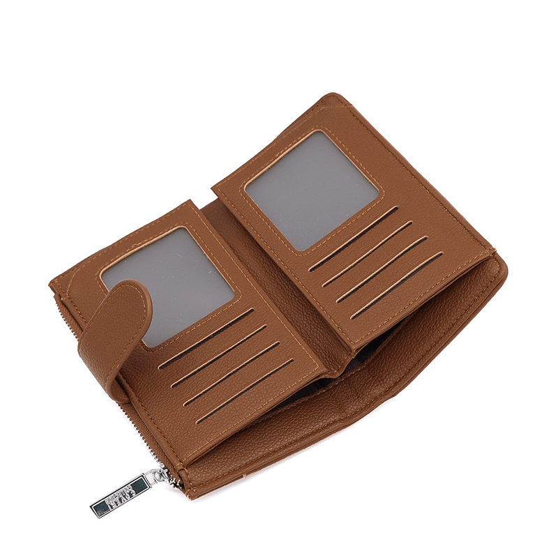 Modern női pénztárca - barna