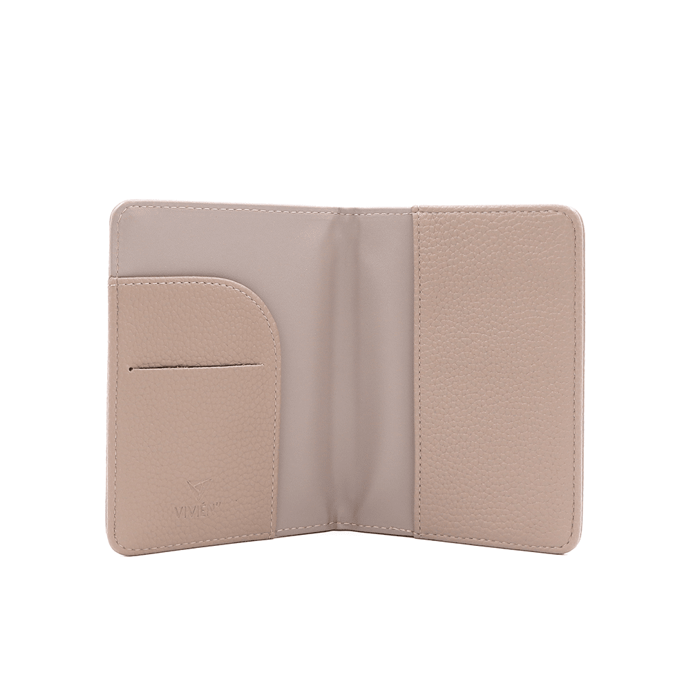 Táska útlevél, dokumentumok és kártyák számára - világosbarna