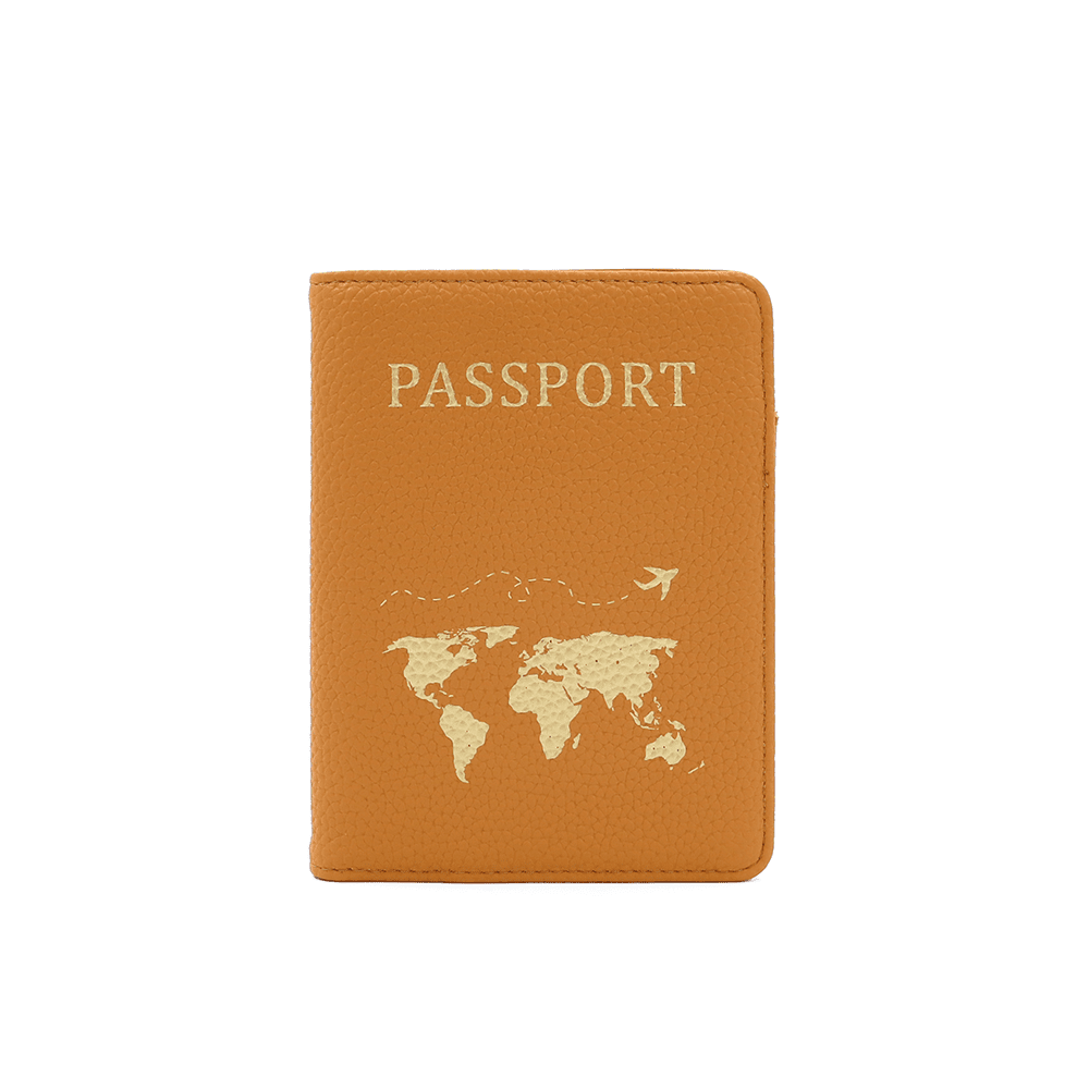 Táska útlevél, dokumentumok és kártyák számára - mustársárga