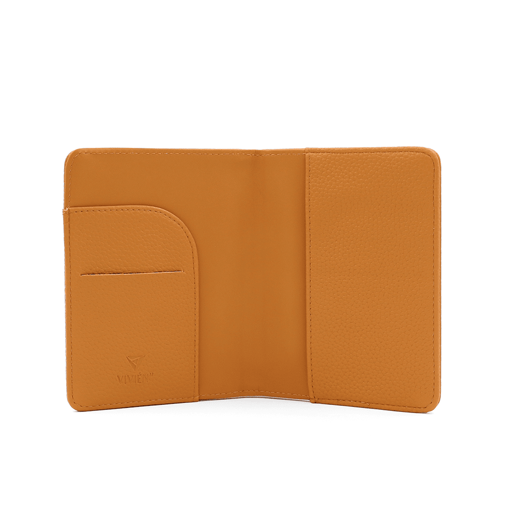 Táska útlevél, dokumentumok és kártyák számára - mustársárga