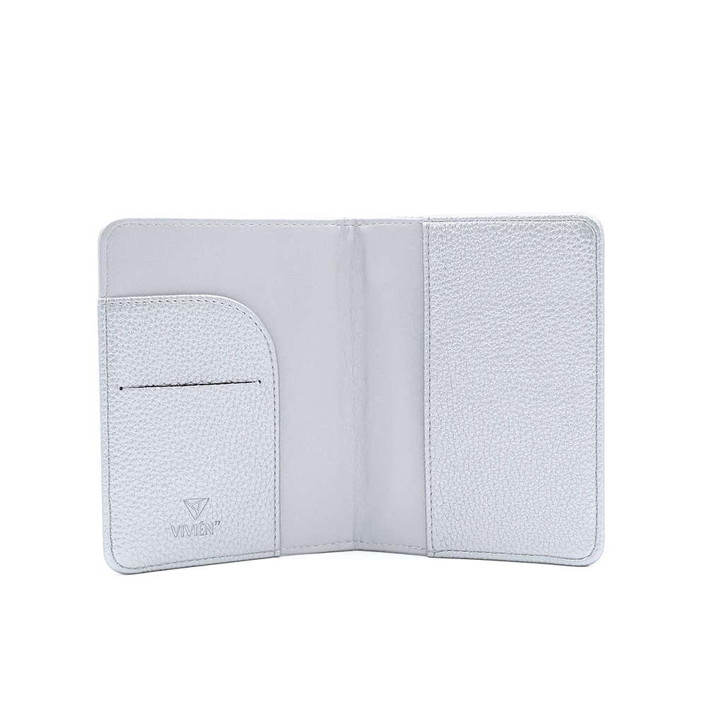 Tárca útlevélhez, dokumentumokhoz és kártyákhoz - ezüst