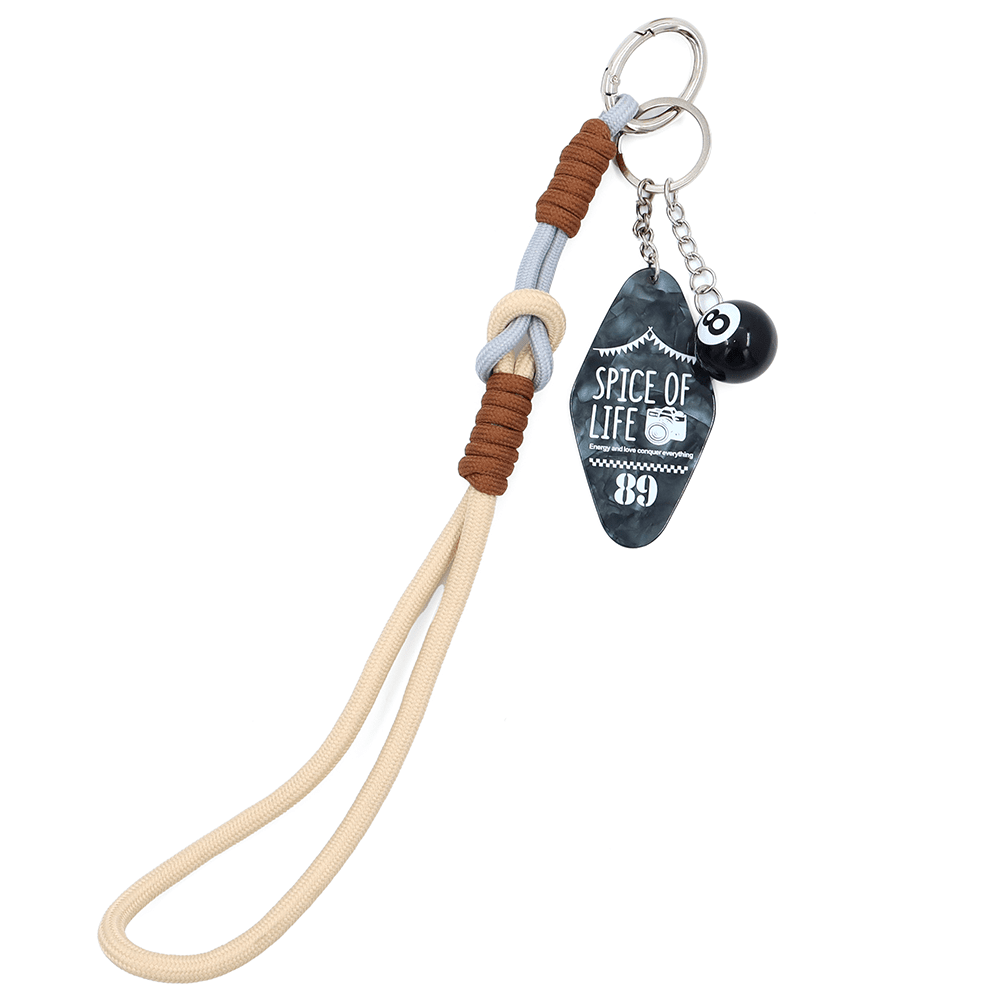 Kulcstartó nyolcas - bézs