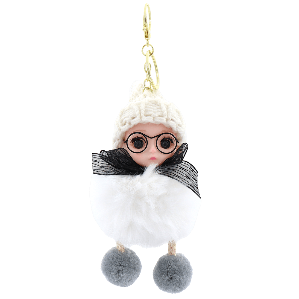 Kulcstartó baba - fehér