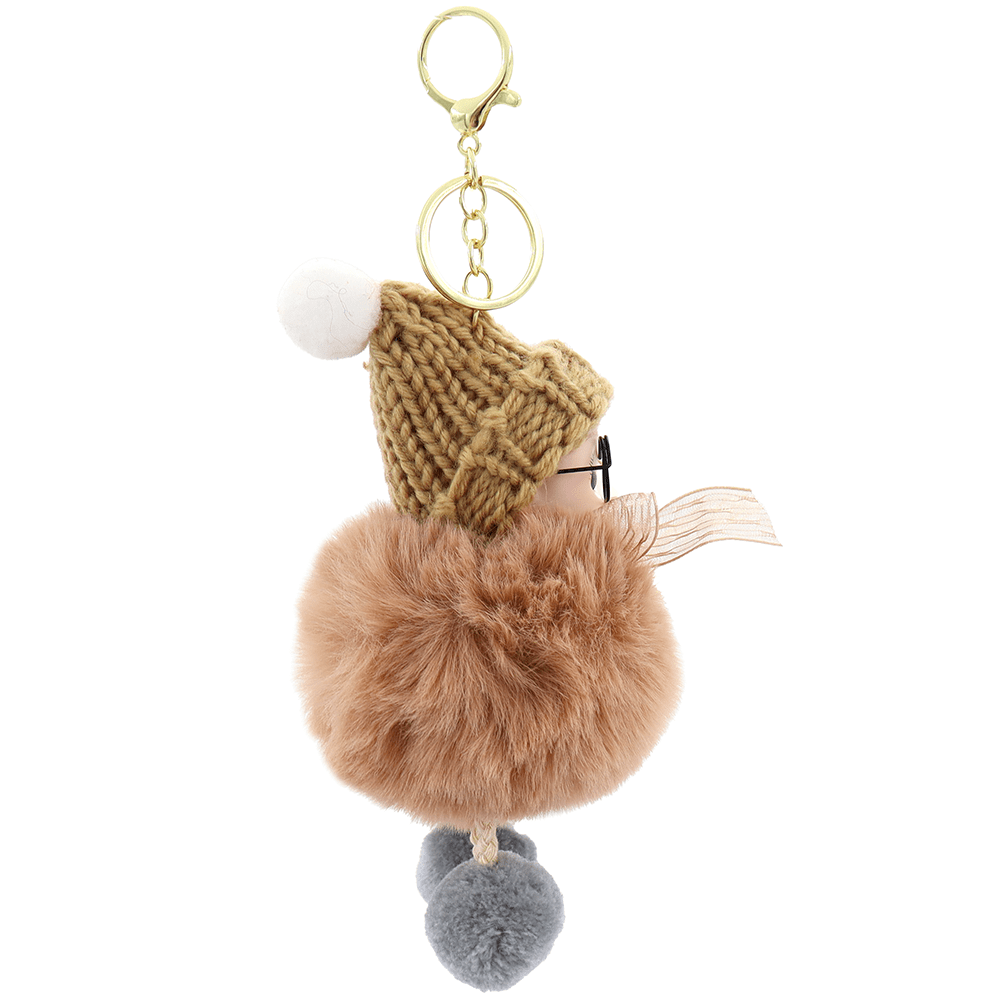 Kulcstartó baba - világosbarna