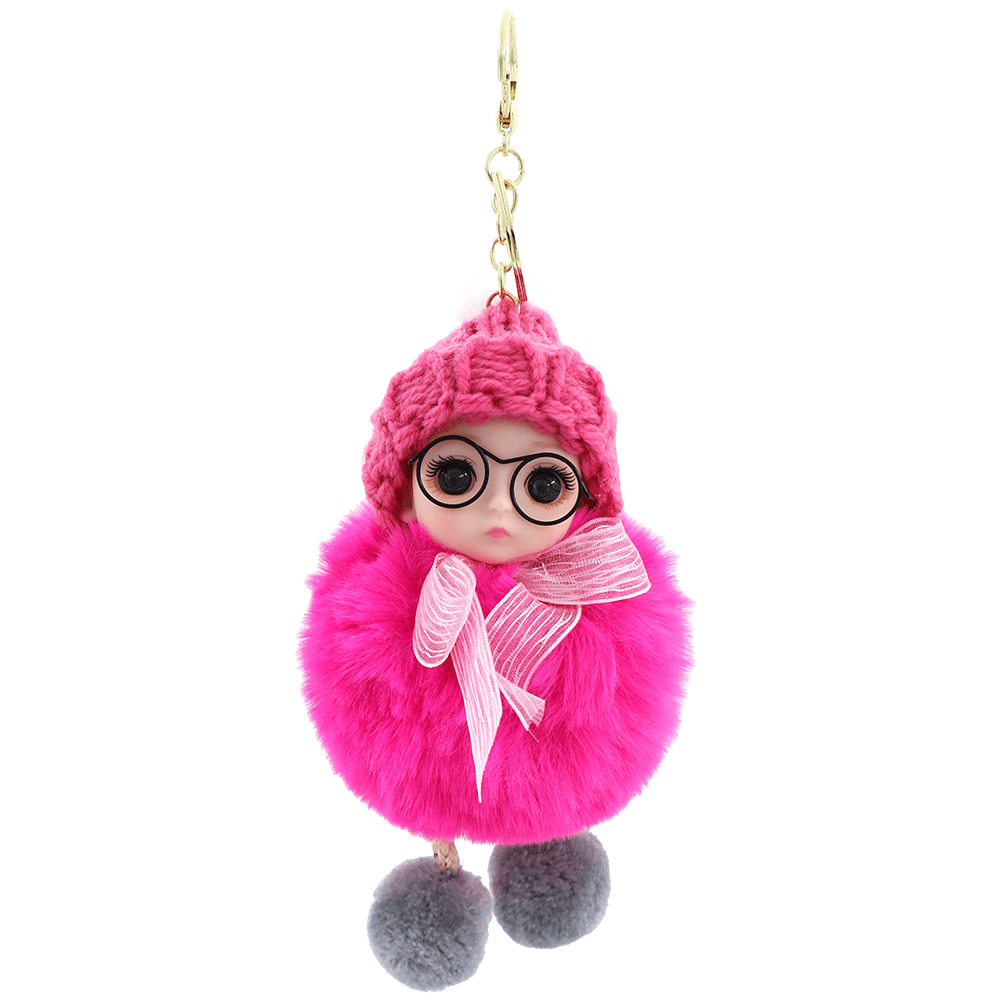 Kulcstartó baba - fukszia