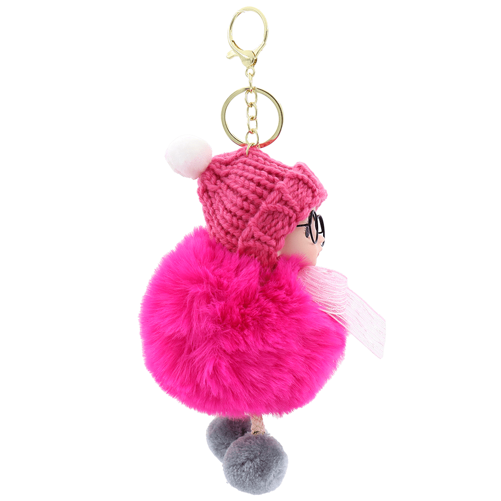 Kulcstartó baba - fukszia