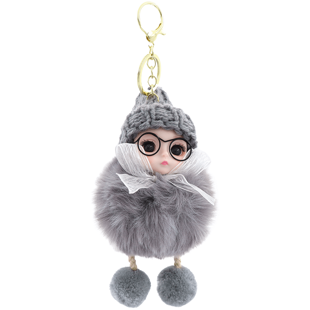 Kulcstartó baba - szürke