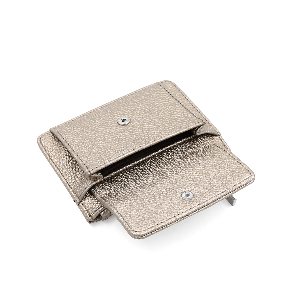 Kártyatartó sok rekesszel - arany színű