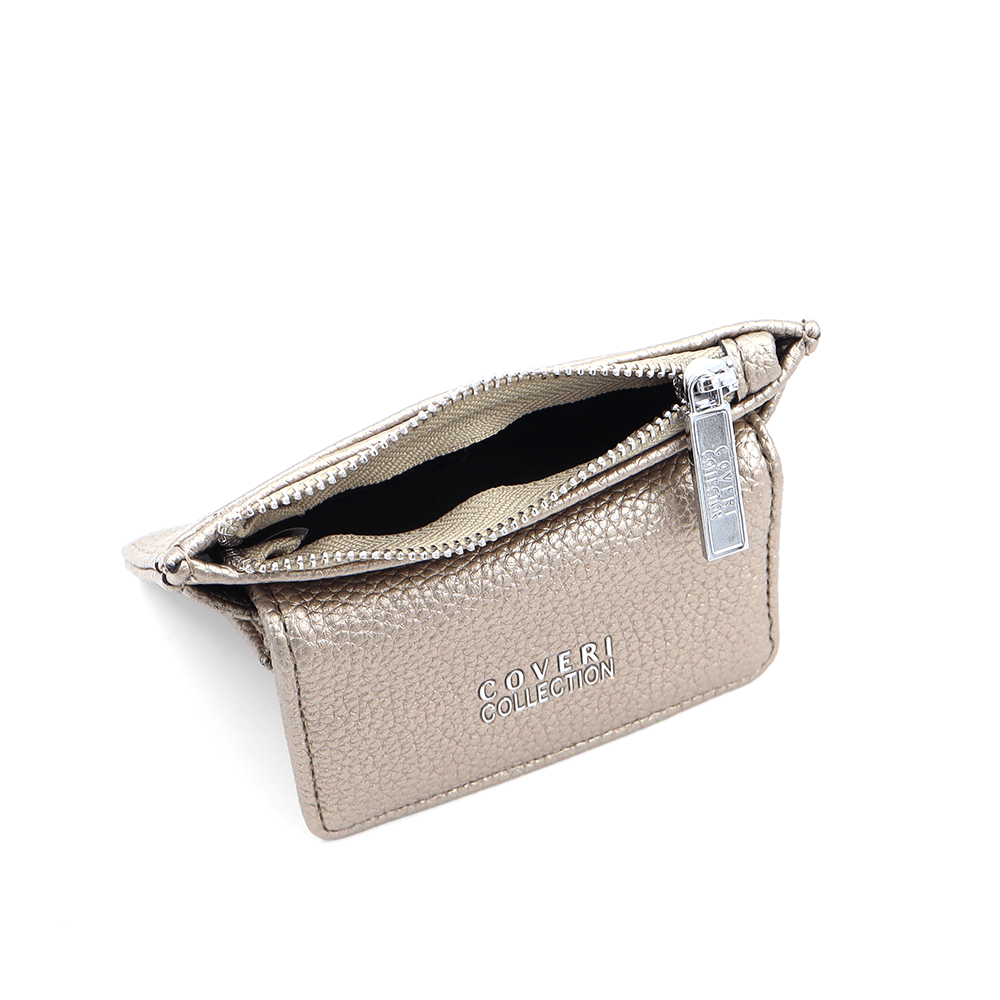 Kártyatartó sok rekesszel - arany színű