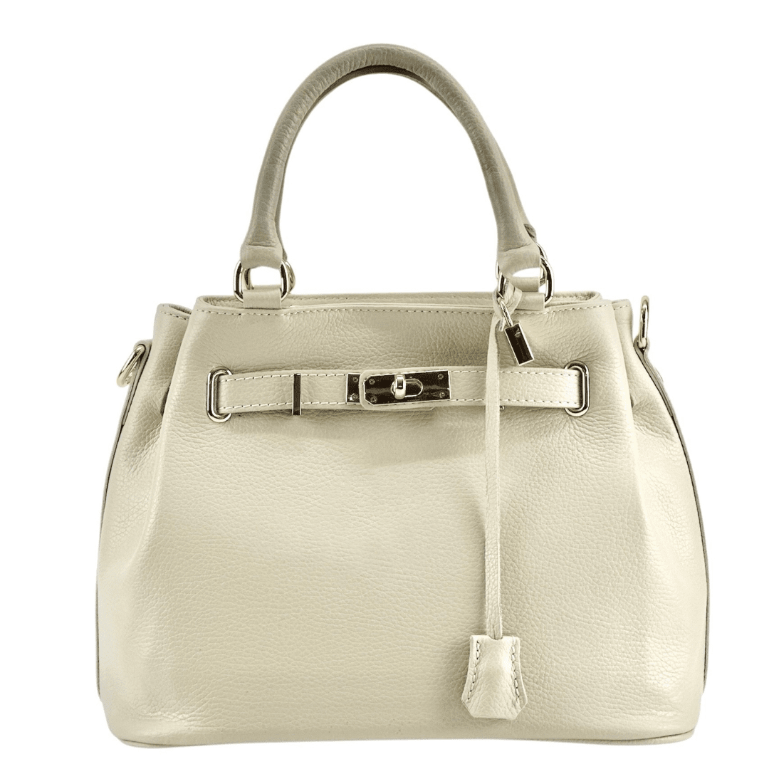 Női táska természetes bőrből Alira - bézs