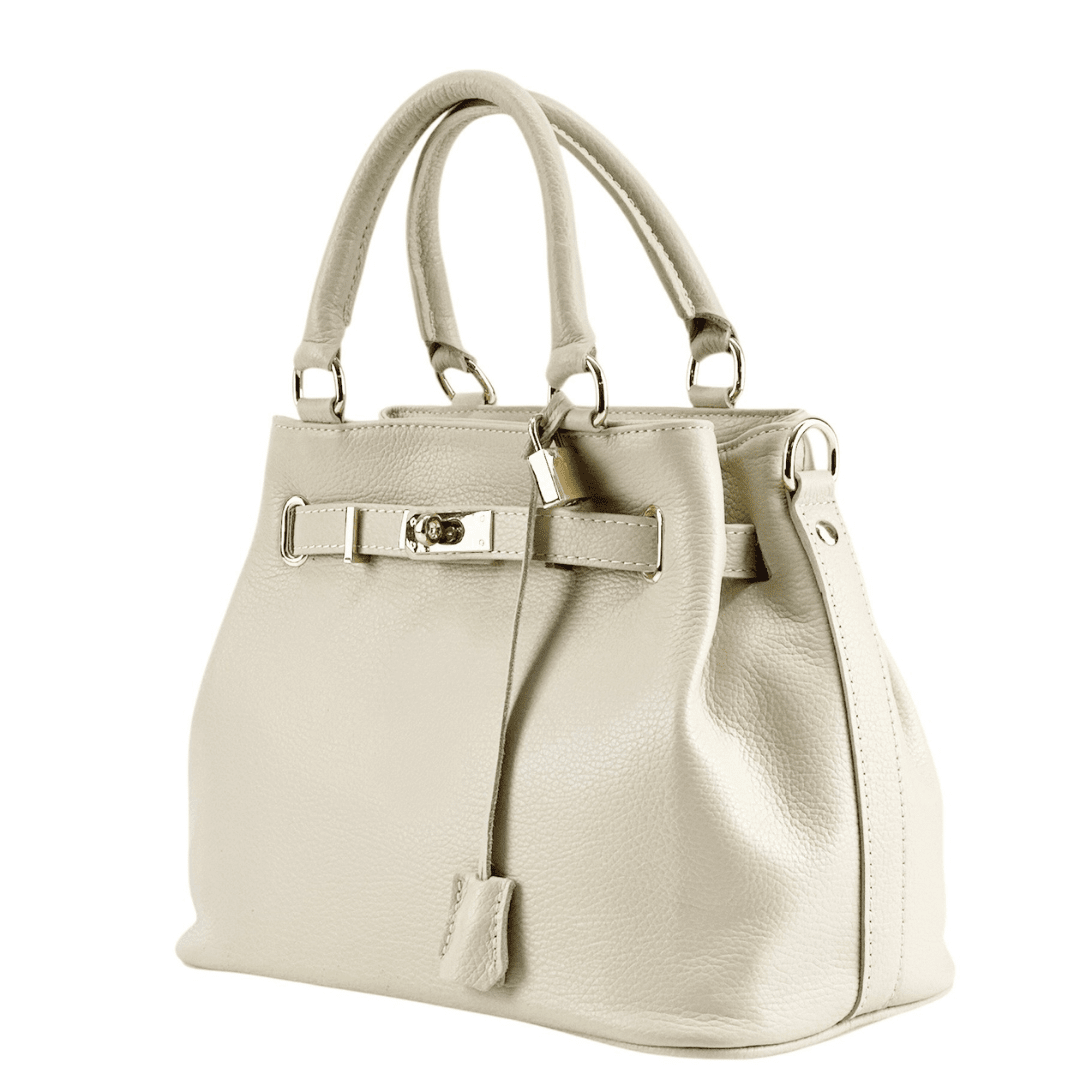 Női táska természetes bőrből Alira - bézs