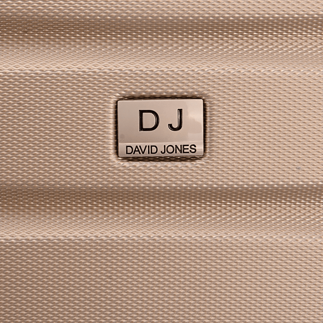 David Jones - Bőröndkészlet mozgatható kerekekkel, 3 méretben - világosbarna