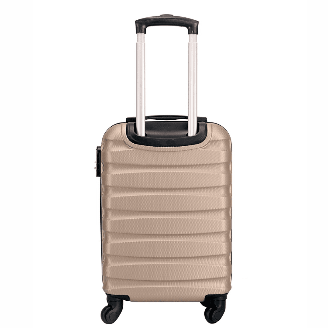 David Jones - Bőröndkészlet mozgatható kerekekkel, 3 méretben - világosbarna