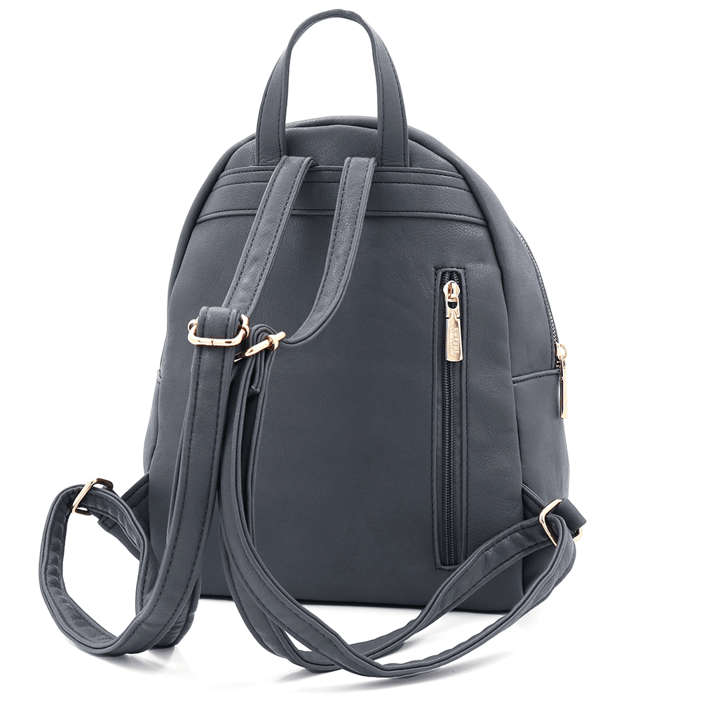 Plüss női hátizsák – szürke