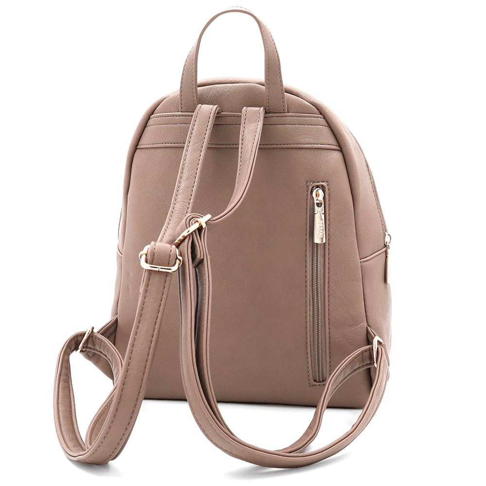 Plüss női hátizsák – világosbarna