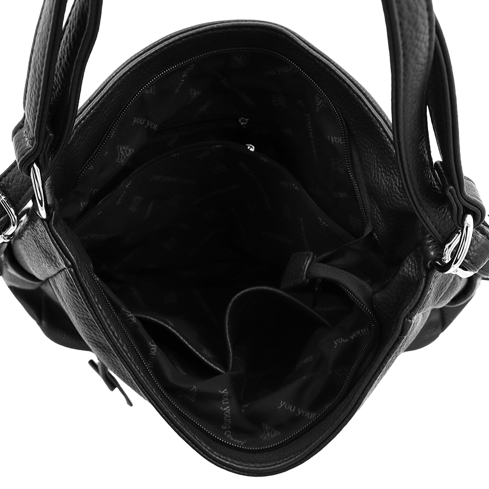 2 az 1-ben – táska és hátizsák – fekete