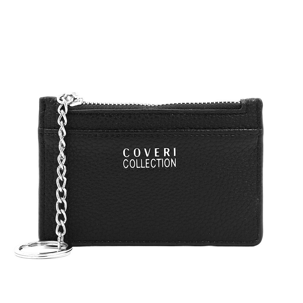 Kártyatartó kulcstartóval - fekete
