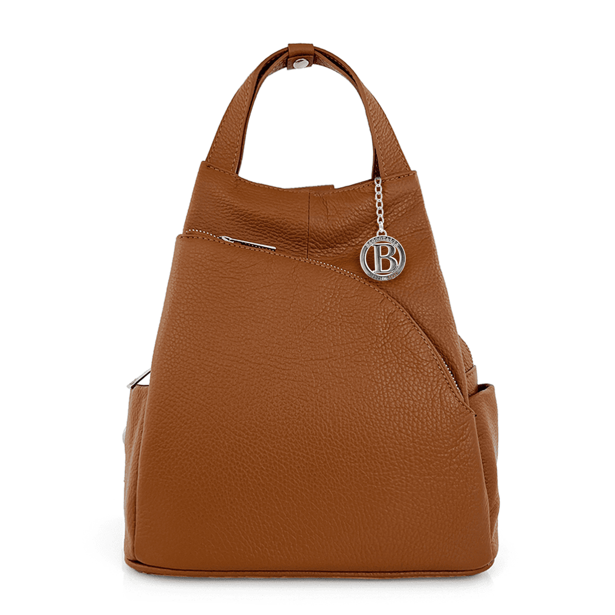 Lara természetes bőr hátizsák - cserépbarna