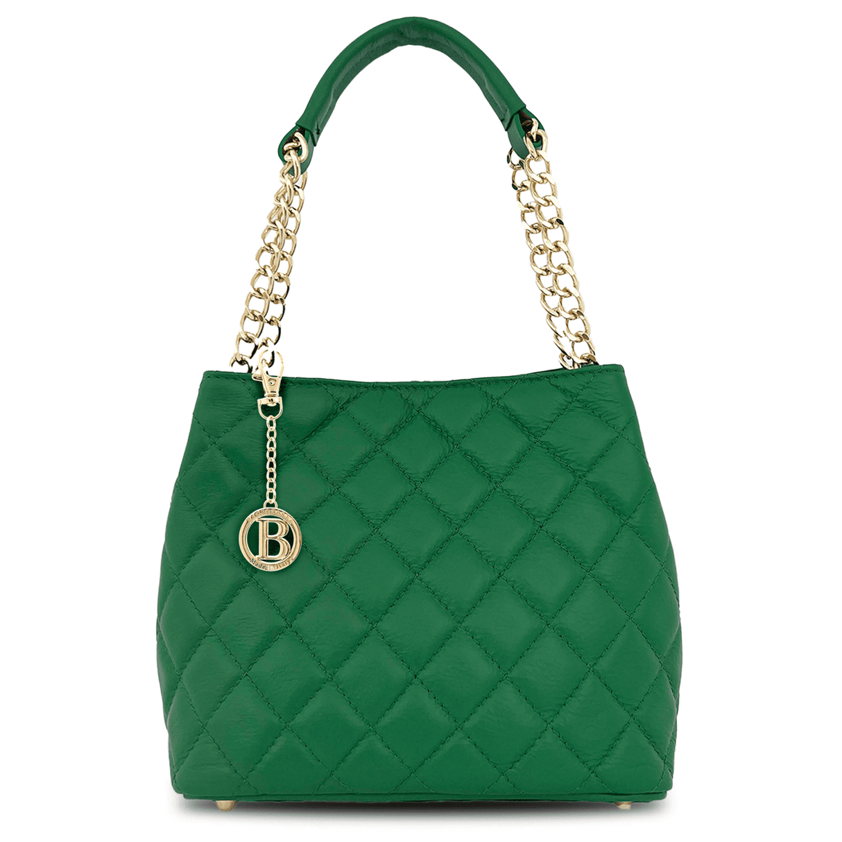 Luxus női táska természetes bőrből Cremona - zöld