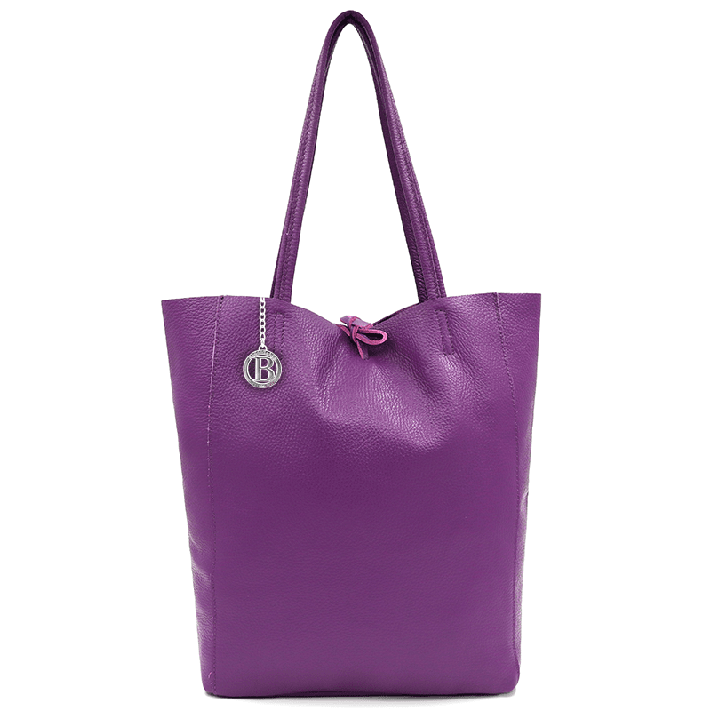 Táska típusú táska természetes bőr Sienna - lila