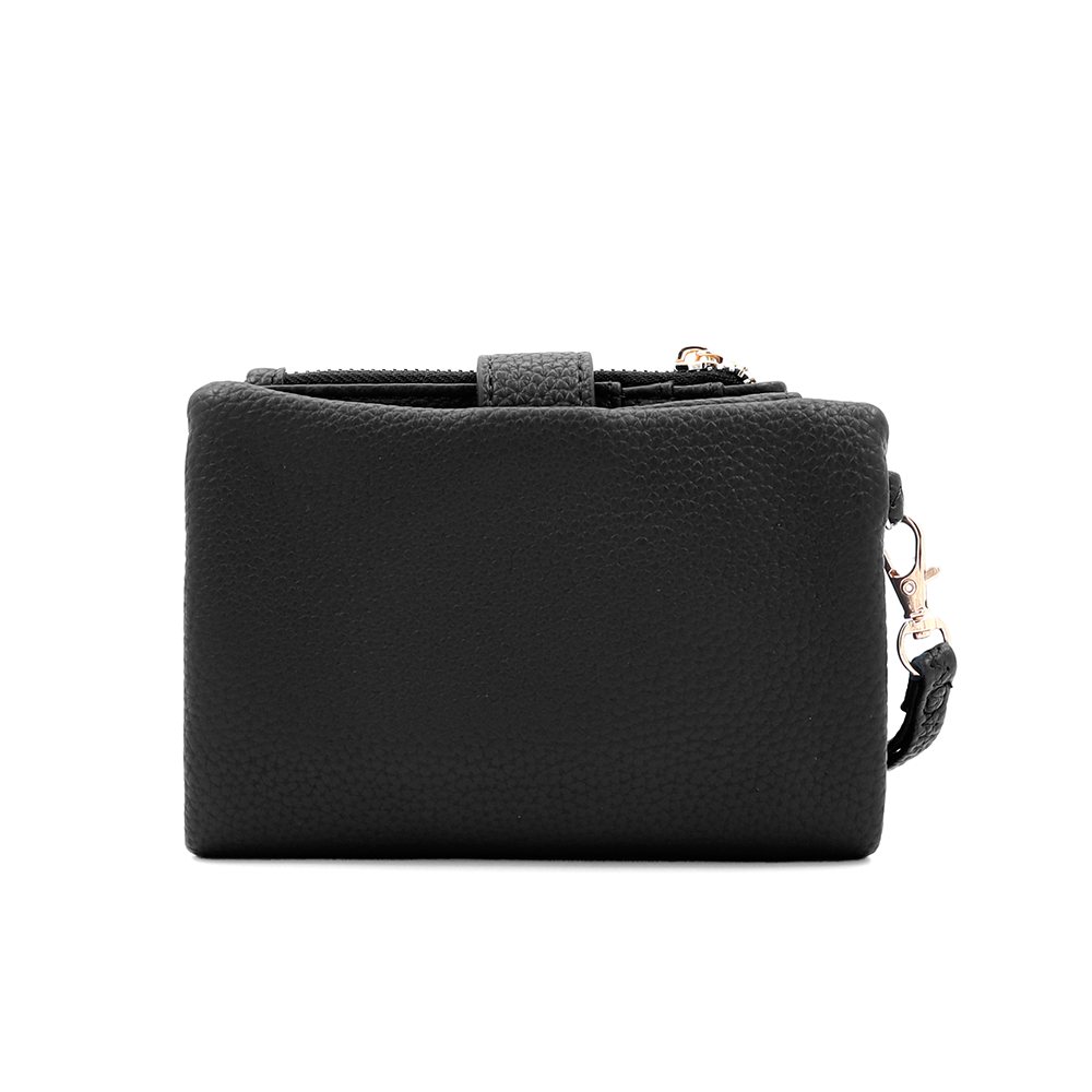 Női pénztárca csuklópánttal – fekete