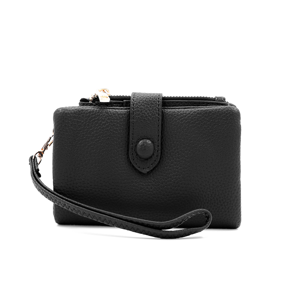 Női pénztárca csuklópánttal – fekete
