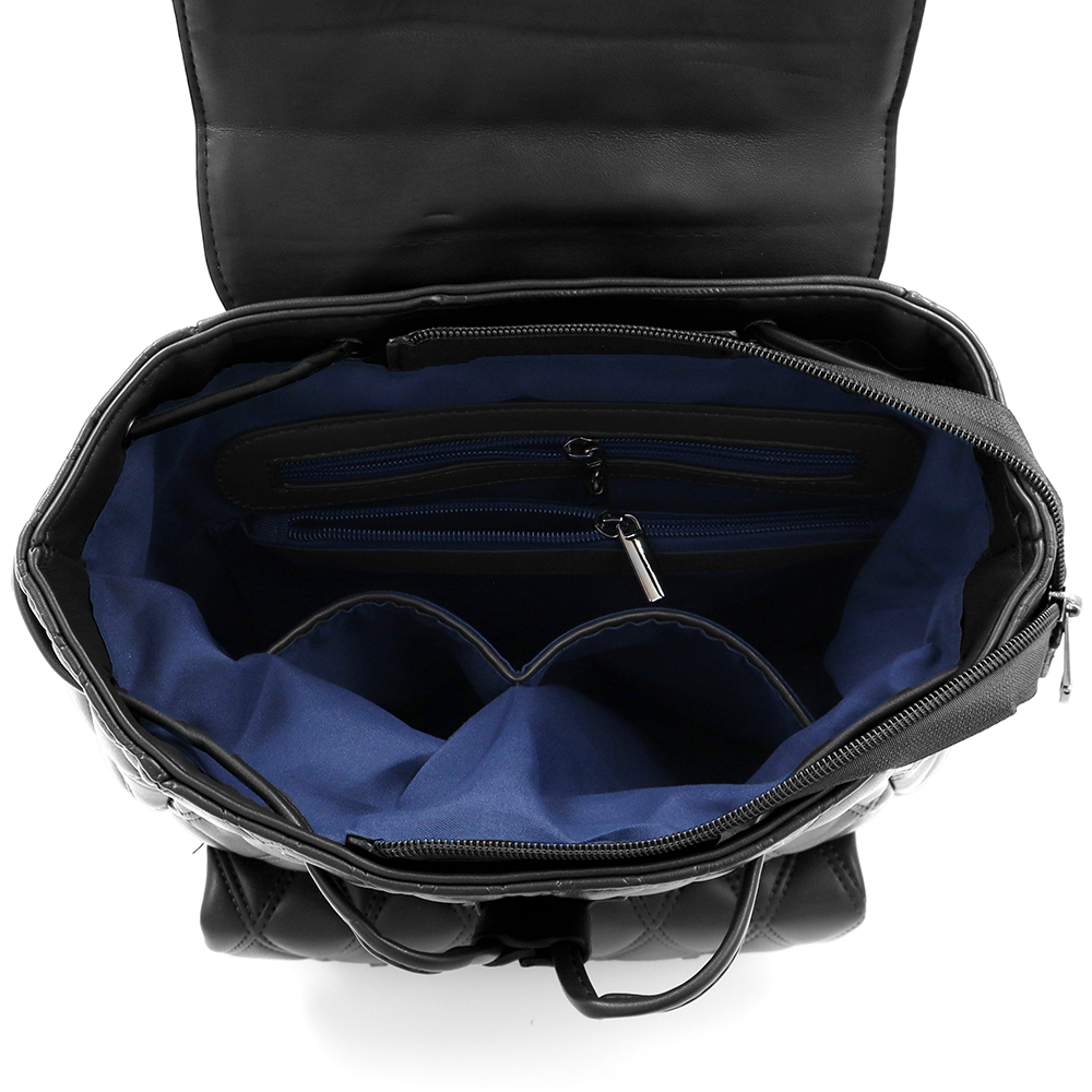 2 az 1-ben - Kapitonált hátizsák és táska Dariya - fekete