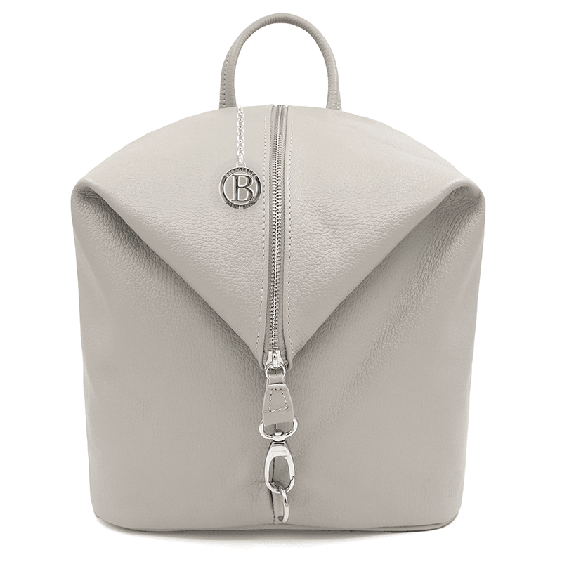 Női hátizsák természetes bőrből Evianna - szürke