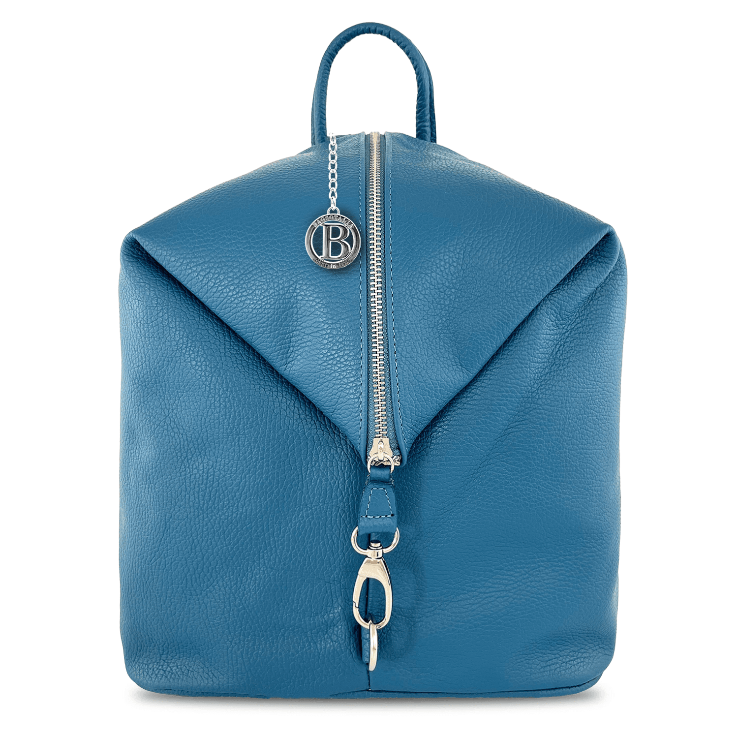 Női hátizsák természetes bőrből Evianna - kék