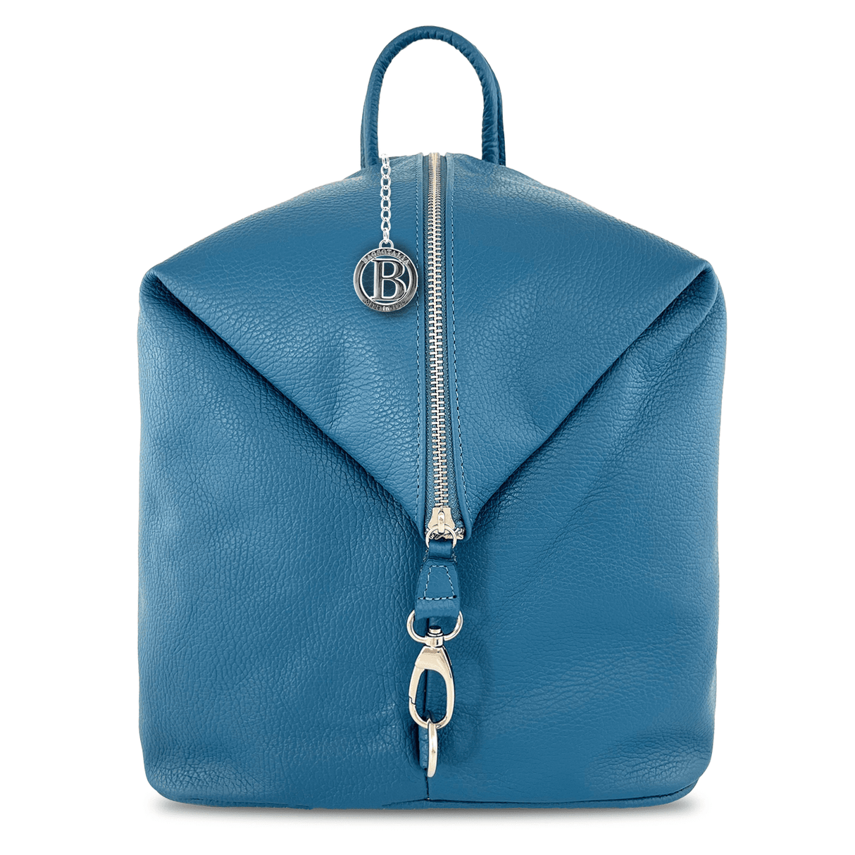 Női hátizsák természetes bőrből Evianna - kék