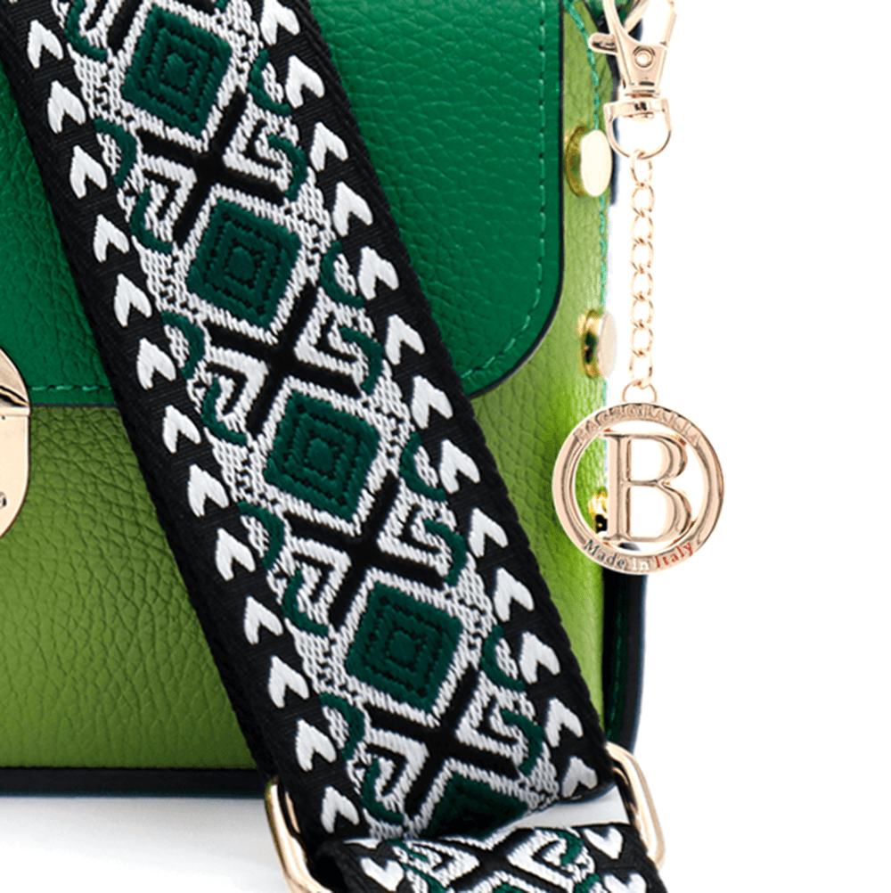 Antoanella természetes bőrből készült női táska - zöld