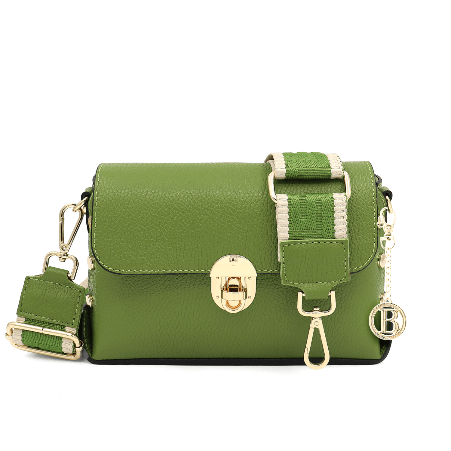 Női válltáska természetes bőrből Antoanella - zöld