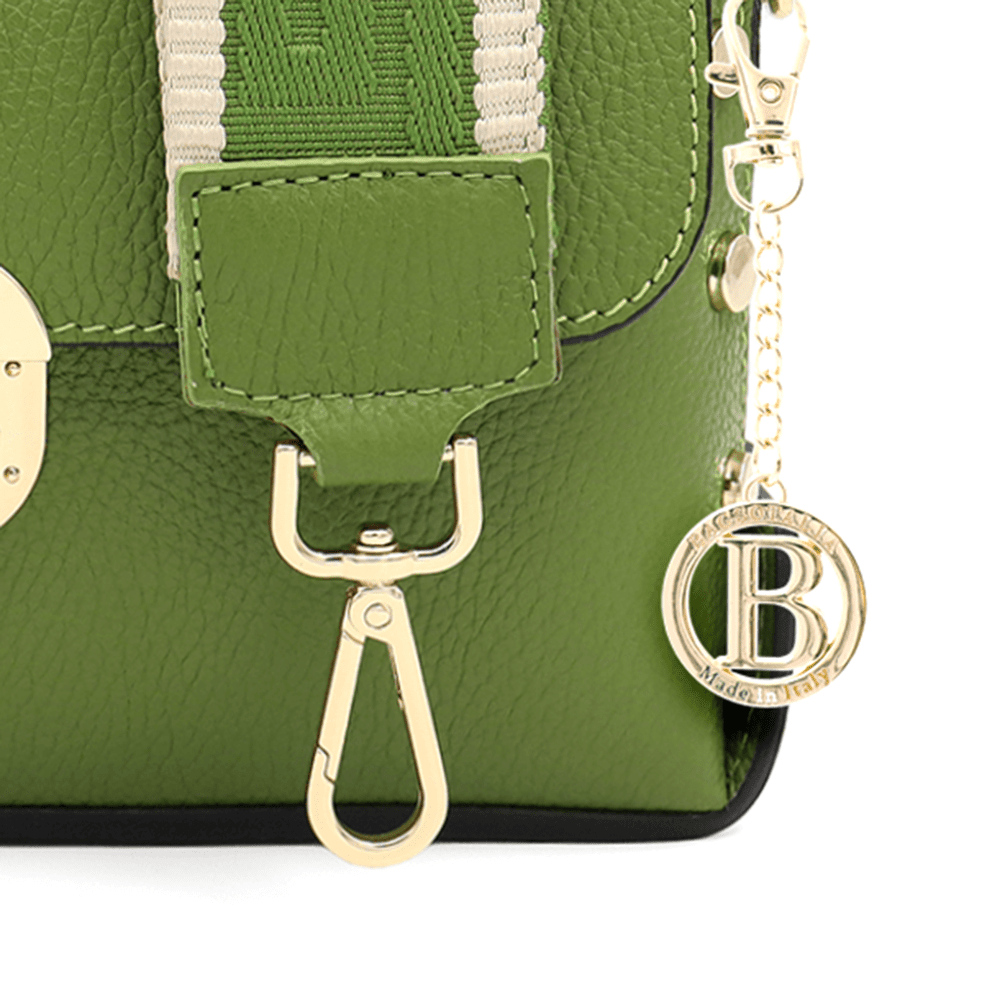 Női válltáska természetes bőrből Antoanella - zöld