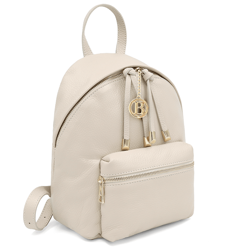 Női hátizsák természetes bőrből Aida - bézs