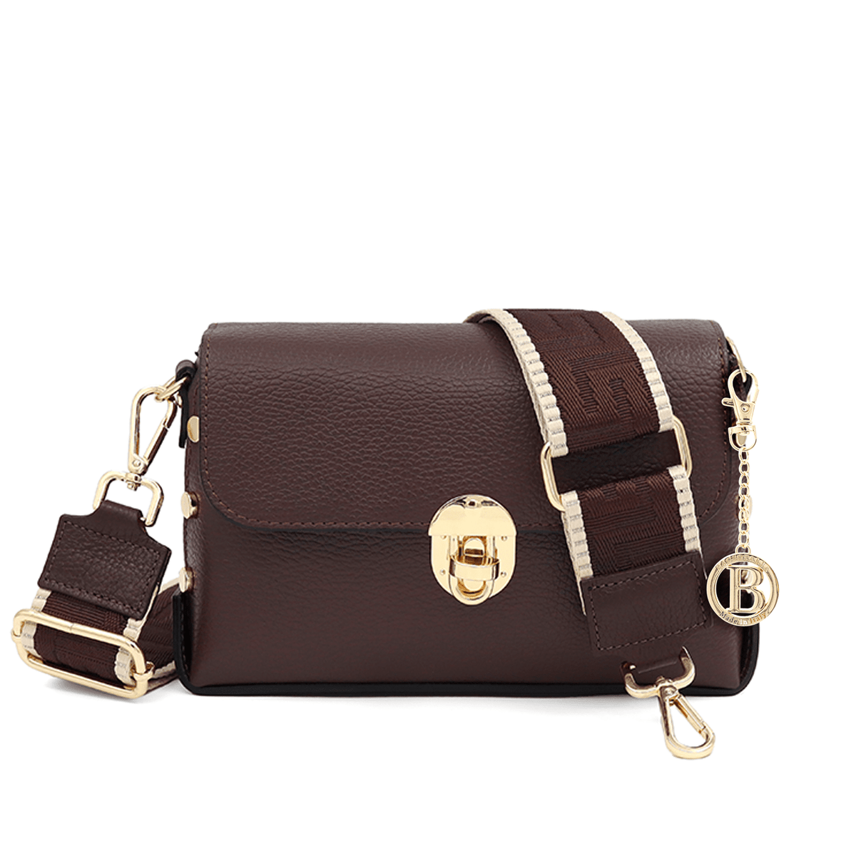 Antoanella természetes bőrből készült női táska – sötétbarna