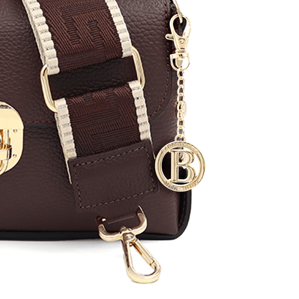 Antoanella természetes bőrből készült női táska – sötétbarna