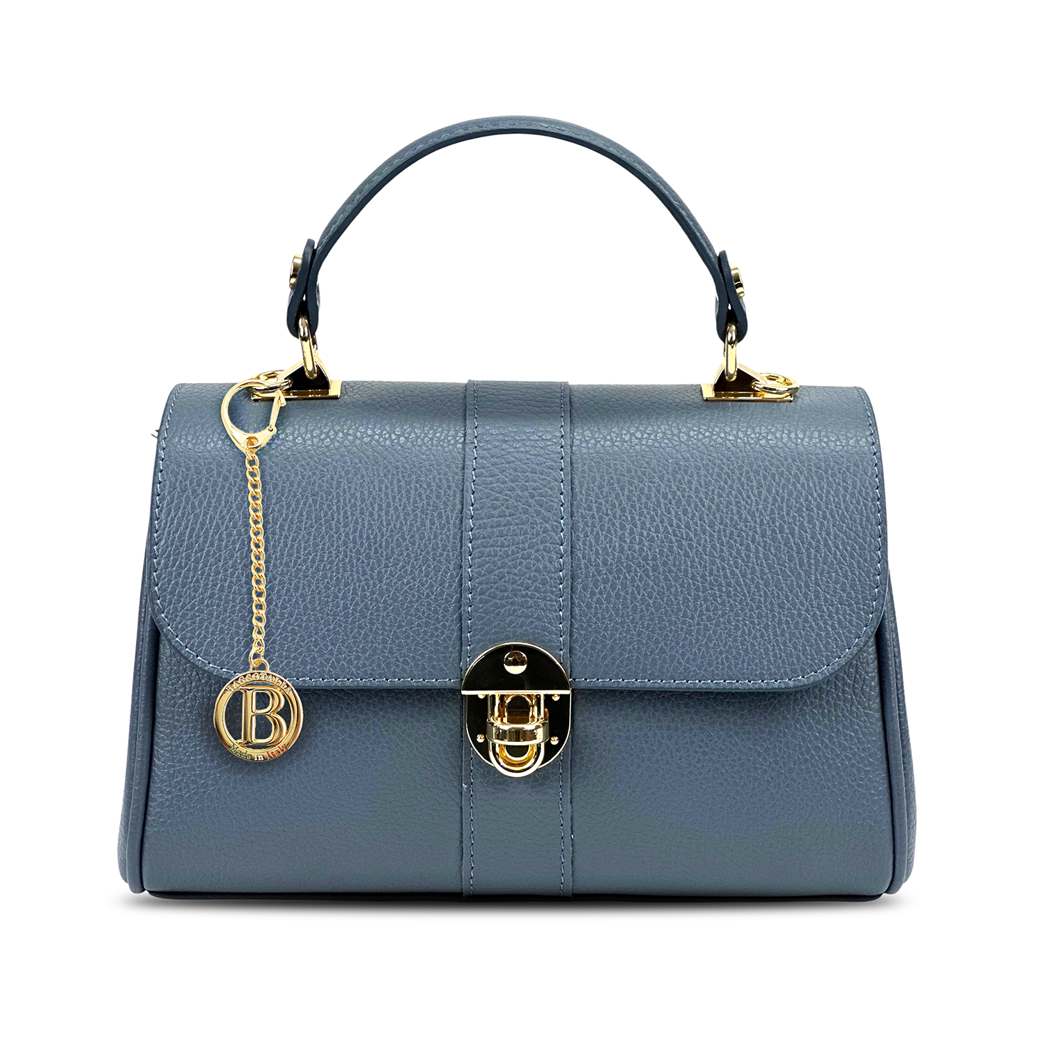 Női táska természetes bőrből Miriam - kék