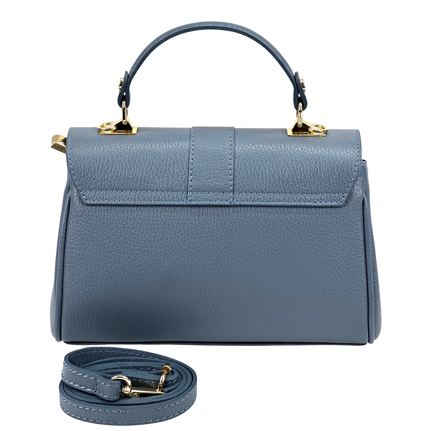 Női táska természetes bőrből Miriam - kék