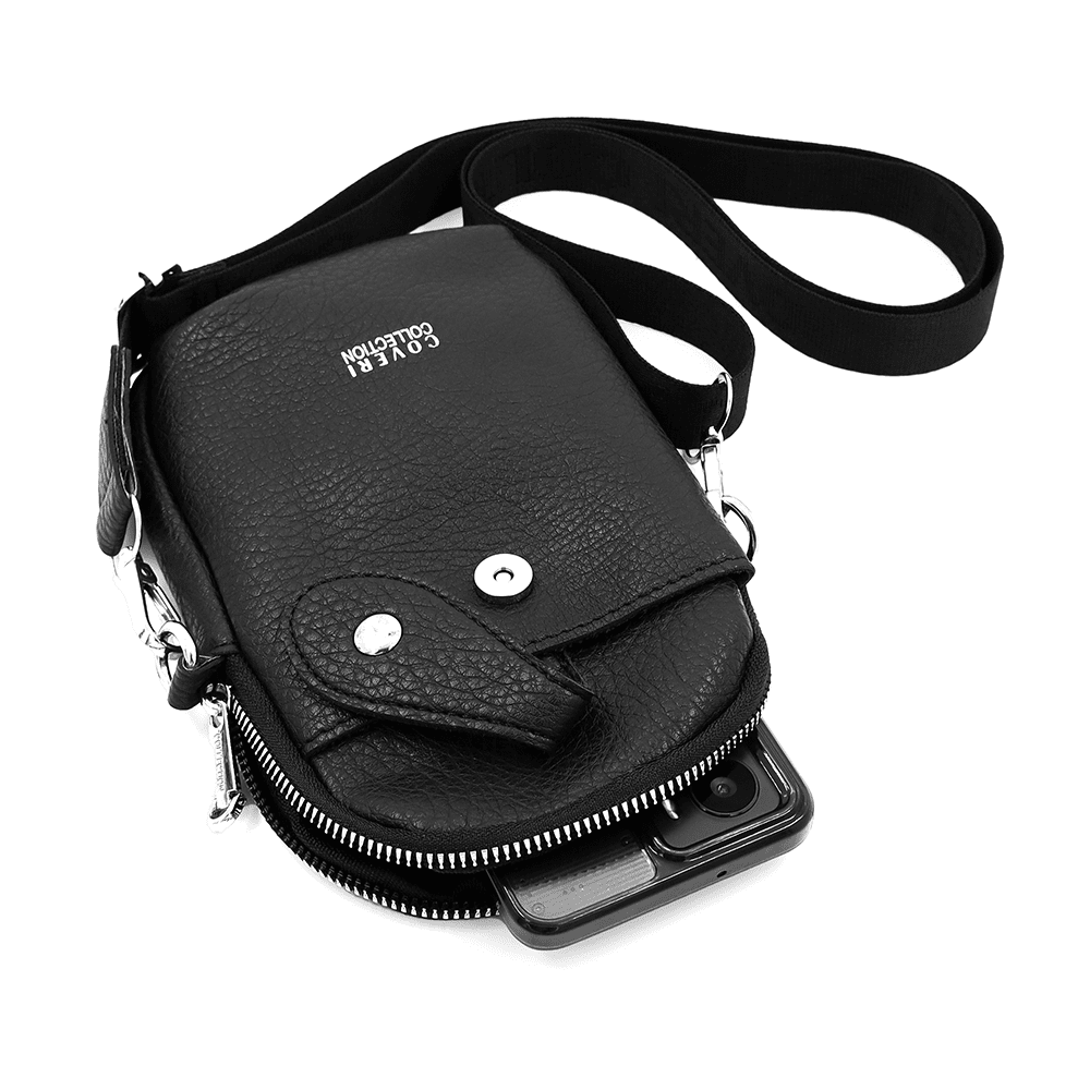 Telefonos táska - fekete