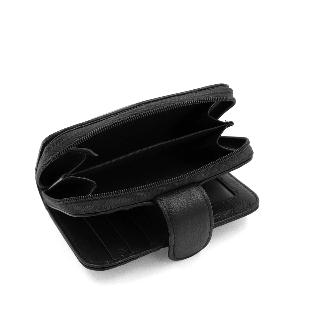 Női kompakt pénztárca - fekete