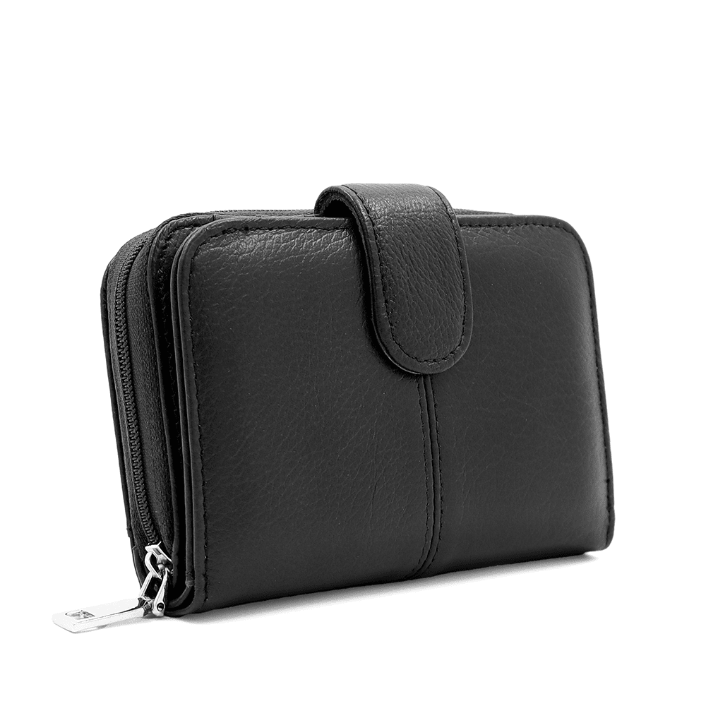 Női kompakt pénztárca - fekete