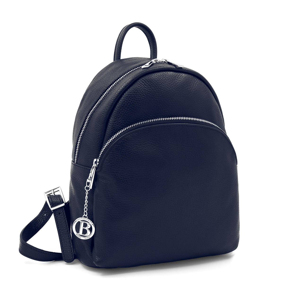 Neda természetes bőr hátizsák – sötétkék